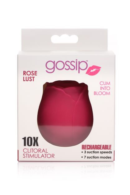Gossip Rose 10x Silicone Clitoral Suction Stimulator Burgundy