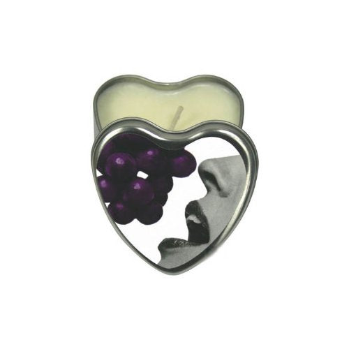 Candle 3-in-1 Heart Edible Grape 4.7 Oz