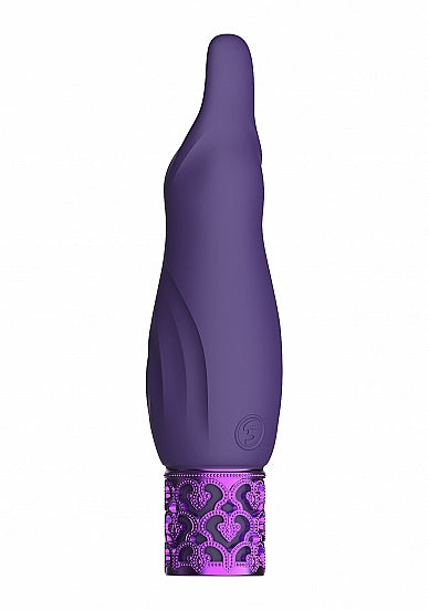 Royal Gems Sparkle Purple Rechargeable Silicone Bullet