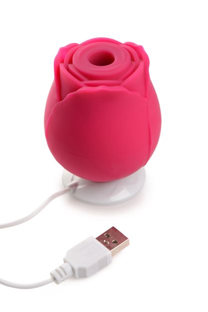 Gossip Rose 10x Silicone Clitoral Suction Stimulator Burgundy