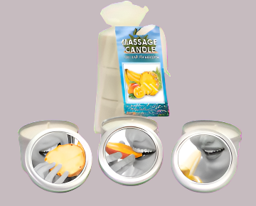 Bag Candle Tropical Trio Mango Margarita/ Banana Daiquiri/ Pineapple Breeze 2 Oz